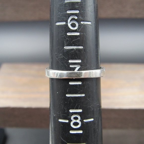 Size 7 Sterling Clear CZ With CZ Accents Band Ring - Picture 6 of 8